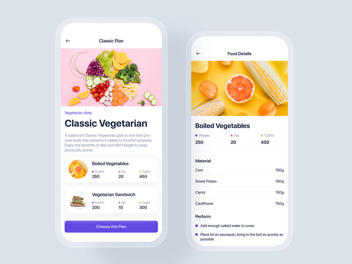 Meal Planner mobile concept by HoangPts on Dribbble