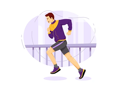 Street runner flat vector illustration concept action active activity biking exercise health healthy illustration lifestyle lifestyles outdoor practicing sport vector workout