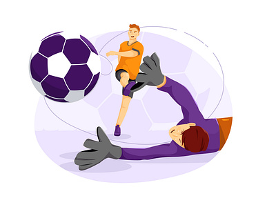 Football flat vector illustration concept