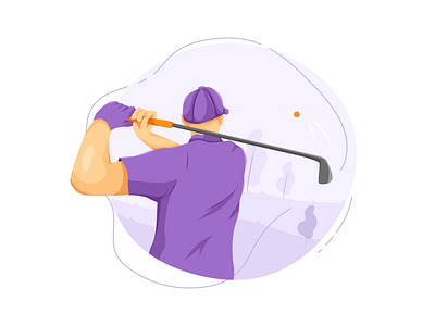 Golf flat vector illustration concept