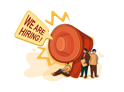 We Are Hiring - Job Interview illustration concept business candidate career communication concept cv hiring hr illustration illustrations interview job occupation office recruit vacancy vector worker