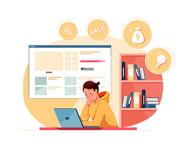 Build an Online Store Illustration concept