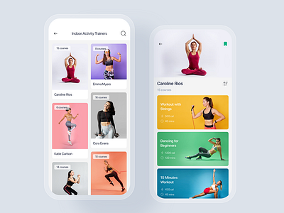 Yoga & Fitness mobile app concept