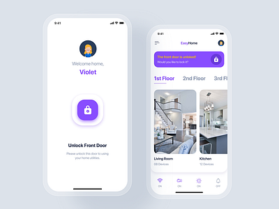 Smart Home mobile UI concept - Sodium UI Kit