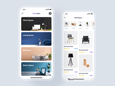 Furniture mobile UI concept - Sodium UI Kit