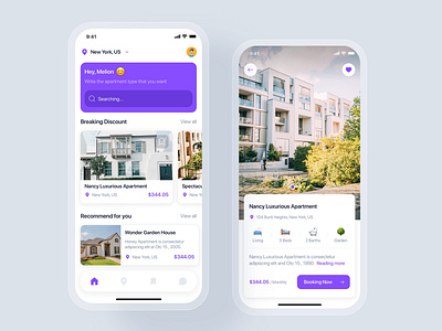 Real Estate mobile UI concept - Sodium UI Kit