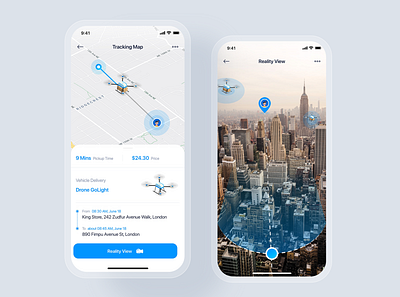 Drone Delivery tracking mobile UI concept - Sodium UI Kit android ui app app ui booking drone delivery interface ios material mobile mobile app mobile ui sketch template tracking ui ui design ui kit ui kits ux design ux ui