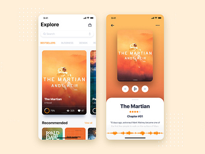 Online Book mobile UI Concept