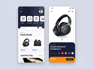 E-commerce UI mobile concept app app ui design e commerce app headphone ios material mobile mobile app mobile ui shop sketch store template ui ui design ui kit ui kits ux ui