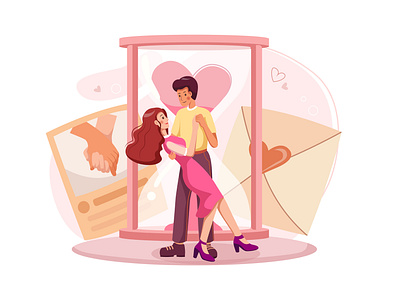 Happy Valentine's Day Illustration concept