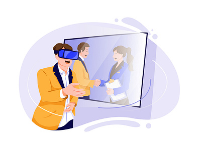 Virtual Reality Illustration concept augmented augmented reality cyberspace future futuristic glasses headset illustration innovation intelligence tech technology visual vr