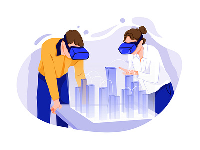 Virtual Reality Illustration concept