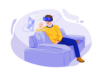 Virtual Reality Illustration concept augmented augmented reality cyberspace future futuristic glasses headset illustration innovation intelligence tech technology visual vr