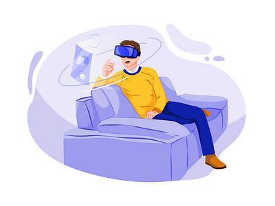 Virtual Reality Illustration concept