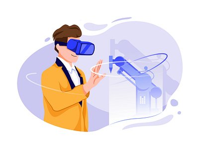 Virtual Reality Illustration concept