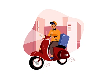 Delivery Package Illustration concept box delivery navigation package packaging parcel post route service shipment shipping tracking transport vehicle