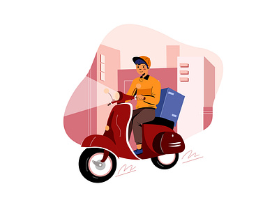 Delivery Package Illustration concept box delivery navigation package packaging parcel post route service shipment shipping tracking transport vehicle