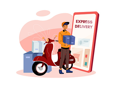 Delivery Package Illustration concept