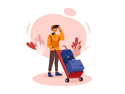 Delivery Package Illustration concept