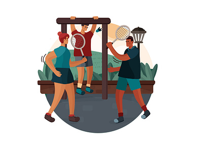 Outdoor Exercise Illustration