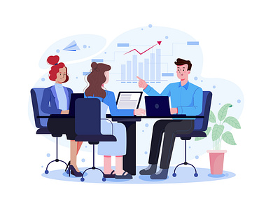 Teamwork Illustration concept business desktop device freelance freelancer illustration launching office online people product project team teamwork working workplace workstation