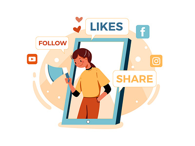 Social Media Marketing Illustration Concept