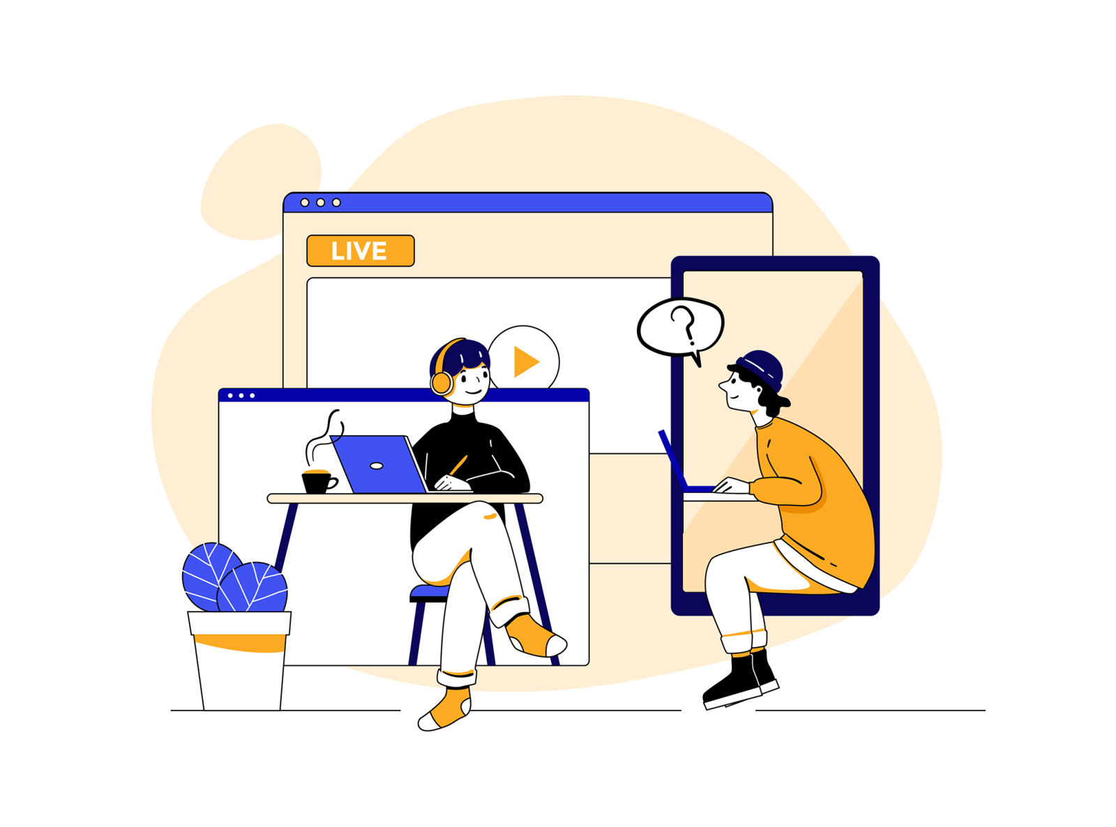 Online Study Illustration by HoangPts on Dribbble