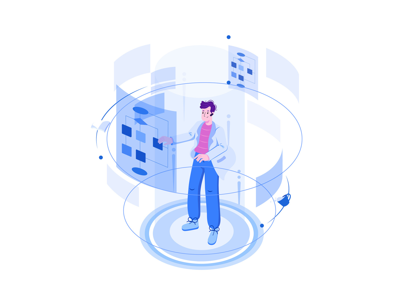 Computer Algorithm Illustration Concept by HoangPts on Dribbble