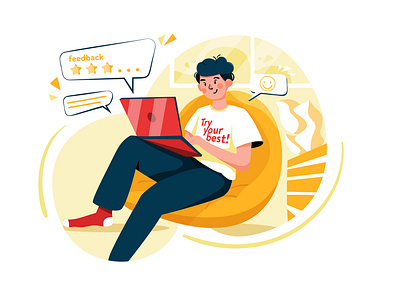 Customer Review Illustration Concept support