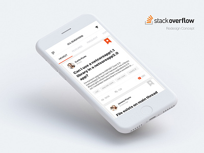 Stackoverflow Redesign Concept concept redesign stackoverflow ui design