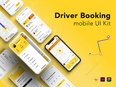 Taxi Driver Booking UI Kit