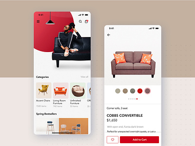 Furniture - Ecommerce App UI