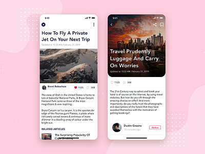 Social - Articles Mobile Interface Concept