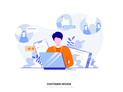 Customer Review Vector Illustration