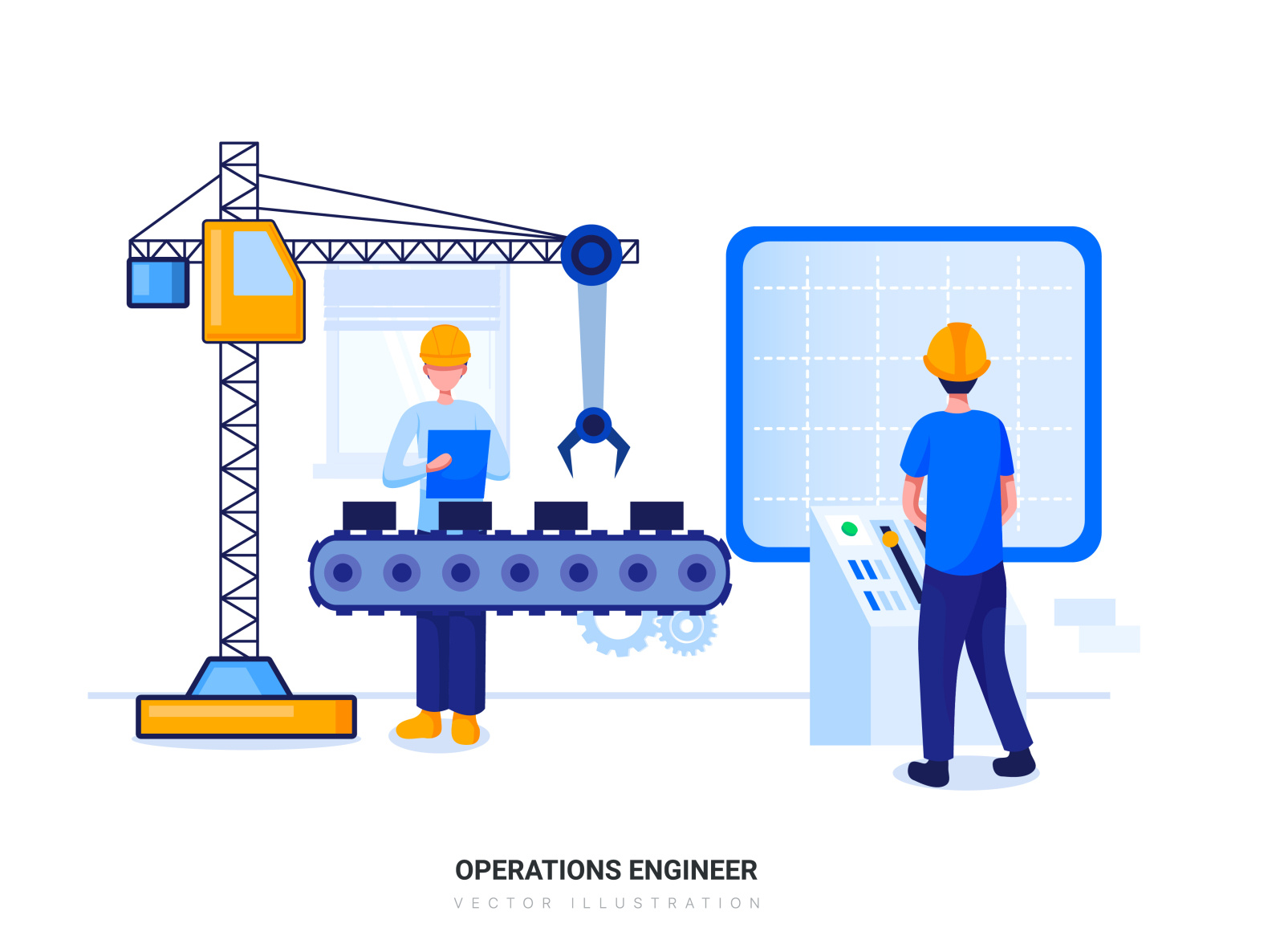 Operations Engineer Vector Illustration By Hoangpts On Dribbble