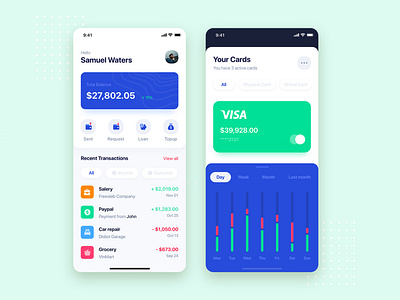 Banking Wallet Mobile App UI Kit Template