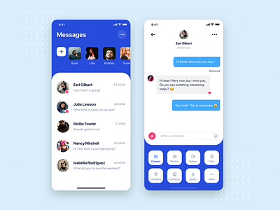 Messages Mobile App UI Template