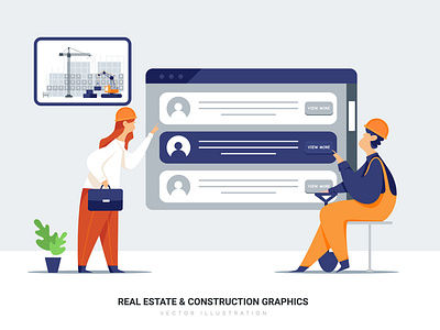 Real Estate & Construction Vector Scenes