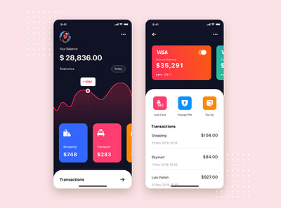 Bank App UI Kit Template app bank banking bitcoin crypto currency financial kit mobile money trading ui wallet