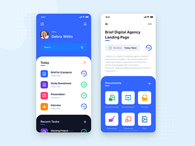 Task Management Mobile App UI Kit Template by HoangPts on Dribbble