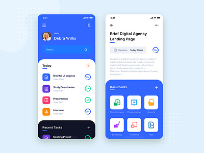 Task Management Mobile App UI Kit Template