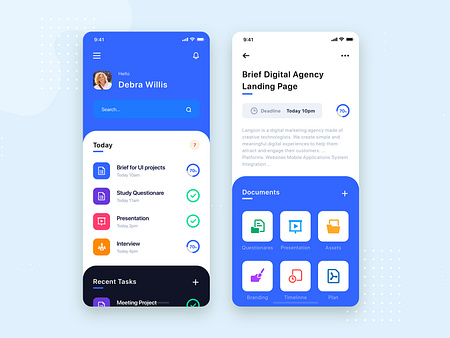 Task Management Mobile App UI Kit Template by HoangPts on Dribbble