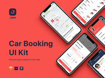 JUBER - Car Booking mobile UI Kit