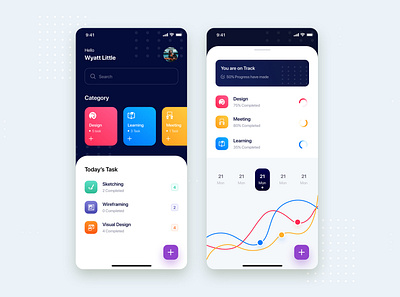 Todo List Mobile App UI Kit Template android app ios iphone mobile mockup sketch task template theme to do ui uikit ux xd