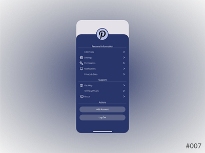 Daily UI #007 - Settings