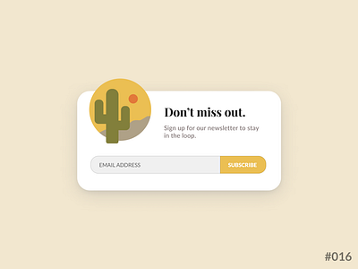 Daily UI #016 of 100 - Popup Overlay