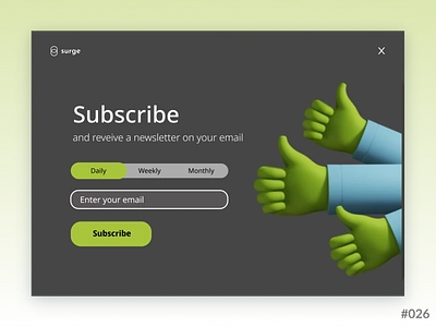 Daily UI #026 of 100 - Subscribe app application branding dailyui dailyui026 design illustration logo subscribe ui ux web design