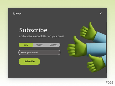 Daily UI #026 of 100 - Subscribe