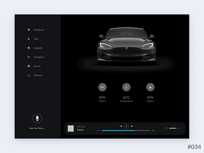 Daily UI #034 of 100 - Car Interface app application branding car carinterface dailyui dailyui034 design illustration learn logo rebound ui ux uxui web design