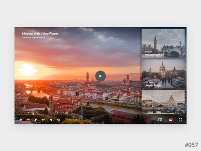 Daily UI #057 of 100 -  Video Player